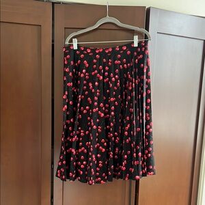 J. Crew Black and Red Skater Skirt